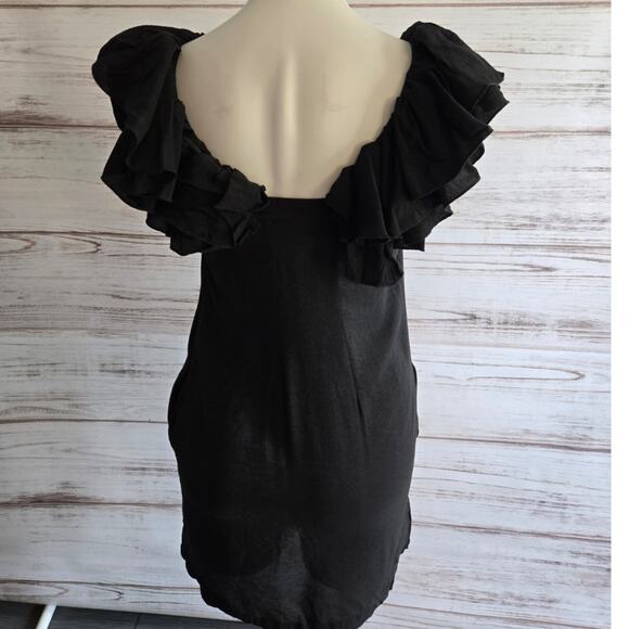 Blaque Label Black Ruffle Sleeve Dress sz Small - Picture 2 of 6